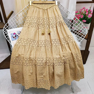 Long Loose Lace Midi Skirts