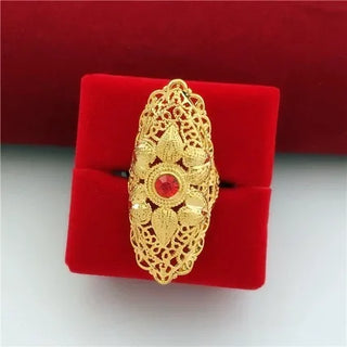 Stunning Jewelry Adjustable 18K Gold Ring
