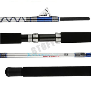 Offshore Trolling Fishing Pole with Roller Guides