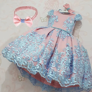 Luxury Princess Embroidery Kids Dress