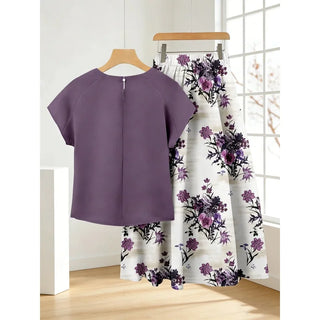 Elegant Floral Casual Women's 2Pcs Outfit