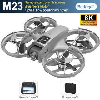 M23 Mini RC Drone 8K HD Camera WiFi GPS Screen Control 360° Hold Selfie Aerial Shots RC Helicopter for Kid Adult Gift Toys 5000M