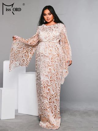 Luxury Geometric Sequin Evening Party Dress - Epictzar Intl.