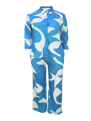 Women Casual Loose Print Pants Suit - Epictzar Intl.