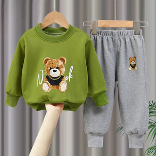 Bear Printed Loose Cartoon Outfits