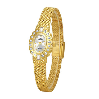 New Watch Female BS Brand 2025 Light Luxury Women's Watches Vintage Elegant Small Oval Dial Crystal Quartz Wristwatches Ladies