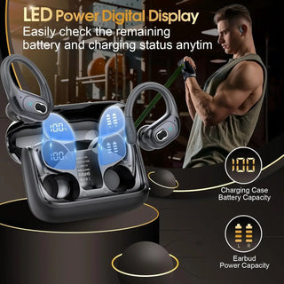 LED Wireless Power Display Sports Earbud