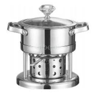 304 Stainless steel alcohol furnace Special pot for small hot pot Single One person Liquid solid pot cookware cooking pots set