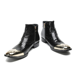 Luxury Leather Pointed Toe Ankle Boots