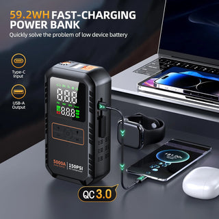 Air Compressor 4-IN-1 Car Jump Starter