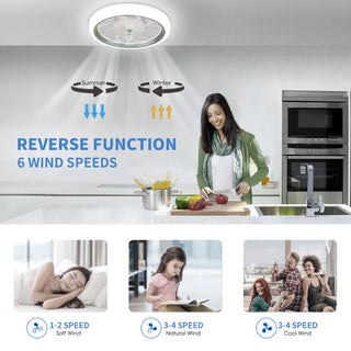 Smart LED Ceiling Fan Dimmable Light