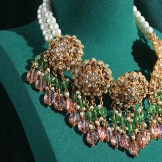 Vintage Crystal Bead Chokers Necklace