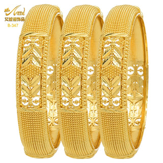 Luxury Dubai 24K Gold Color Bangles For Women Indian African Bracelets Charm Wedding Ethiopian Arabic Hand Jewelry Party Gifts