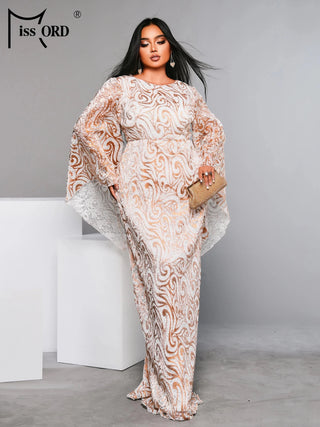Luxury Geometric Sequin Evening Party Dress - Epictzar Intl.