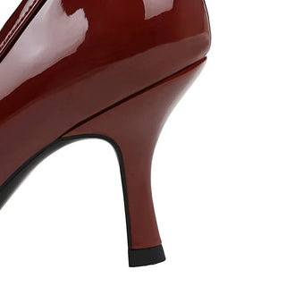 Women 7cm High Heels Lady Fashionable Elegant Butterfly Knots Round Toe Low Heels Pumps Female Leather Commuter Work Shoes