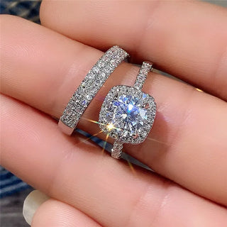 Engagement Real 18k Gold Diamond Ring