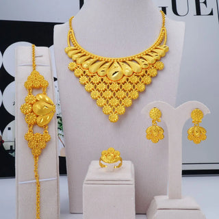Elegant Luxury Floral Design Jewelry Set