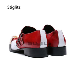 Genuine Leather Wedding Double Buckle Shoes