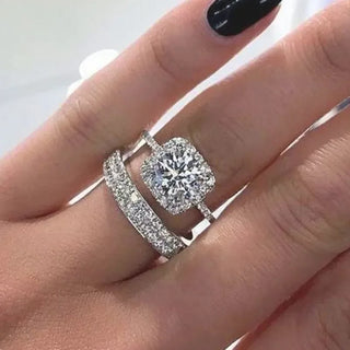 Engagement Real 18k Gold Diamond Ring