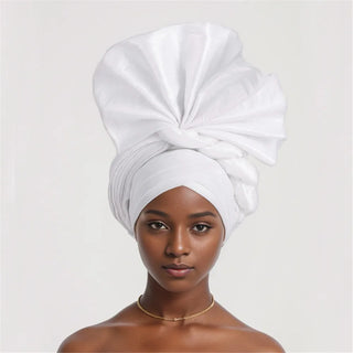 Raw Silk Turban Party Headwraps