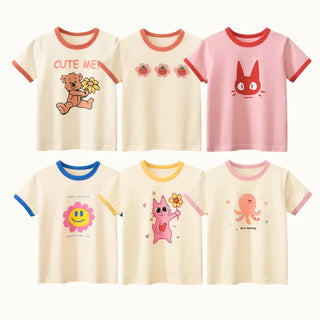 Girls Cotton Short Sleeve T-Shirts