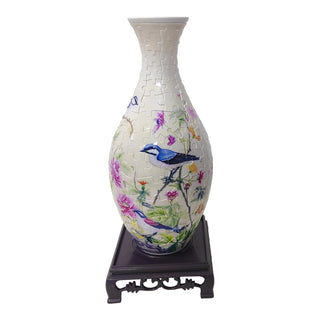 3D Puzzle Flower Vase with Base Building Blocks Unique Flower Arrangement DIY Flowerpot Living Home Decoration Ornaments