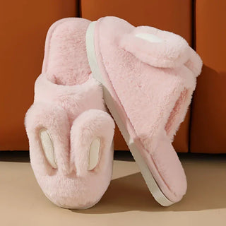Plush Cute Rabbit Anti Slip Cotton Slippers