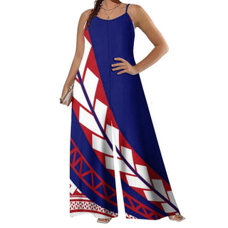 Ethnic Style Wide Leg Rompers