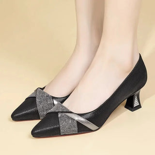 Cute Square Heel Mesh Shoes