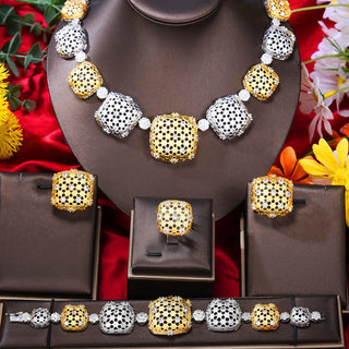 Trendy Square Nigeria Jewelry Sets