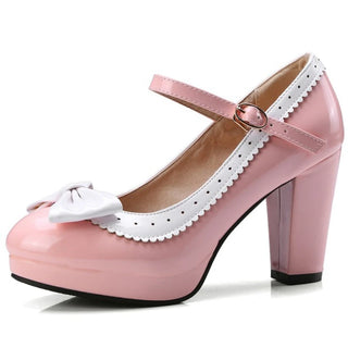 Women Pumps Bowknot Platform Bridal Shoes