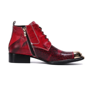Genuine Leather Zipper Ankle Boots