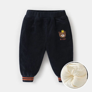 Cute Cartoon Corduroy Warm Pants