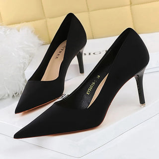BIGTREE Shoes Satin Women Pumps 2025 New Purple High Heels Fashion Women Shoes Stiletto Luxury Noble Party Shoes Women Heels
