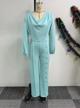 Elegant Evening Party Wide Leg Jumpsuit