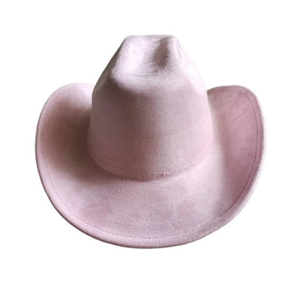 Suede Leather Cowboy Fedora Hat
