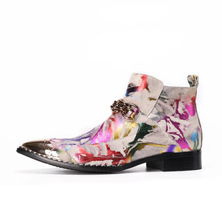 Luxury Elegant Genuine Leather Ankle Boots