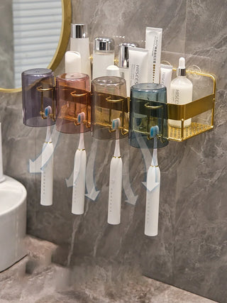 Wall Mounted Toothbrush Storage Rack