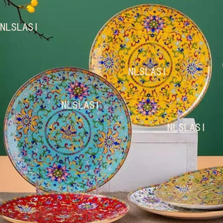 Elegant Palace-Style Ceramic Dinner Plate