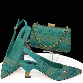 Elegant Evening Party Shoes & Bag Set - Epictzar Intl.