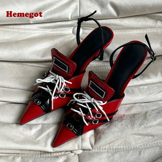 Luxury Lace-Up Slingback Party Sandals