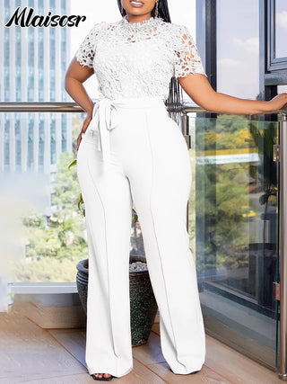 Elegant Short Sleeve Birthday Party Jumpsuits
