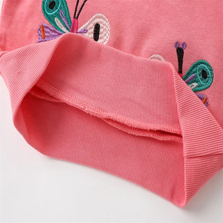 Jumping Meters 2-7T Girls Sweatshirts Rainbow Butterfly Girls Cute Toddler Kids Clothing Autumn Spring Sport Baby Hooded Shirts