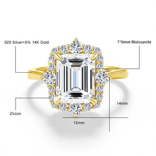 Luxury 14K Gold Engagement Bridal Ring