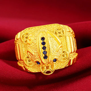 Generous Diamond Men 24K Gold AU999 Ring