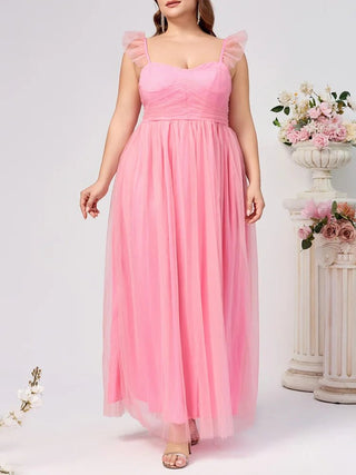 Elegant Ruffle Trim Evening Party Dress - Epictzar Intl.