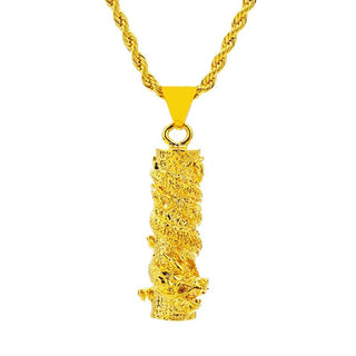 Luxury 24K 9999 Dragon Pillar Pendant - Epictzar Intl.