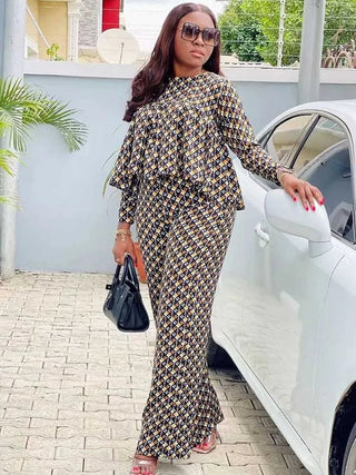 Elegant Matching Plaid 2Pcs Pants Suit - Epictzar Intl.
