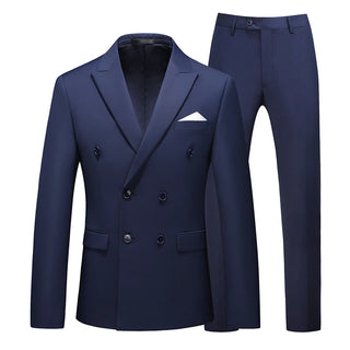 S-6XL Blazer Pants Men's Double-breasted Suit Jacket and Trousers Men's Casual Business Suits Groom's Wedding Dress Party Tuxedo