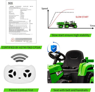 Toddler Kids Ride Powered Electric Tractor